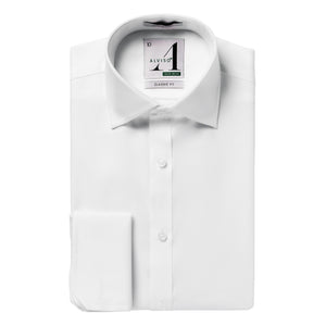 100% Cotton Non - Iron Pinpoint Regular Fit French Cuff Shirt