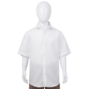 100% Cotton Non - Iron Pinpoint Regular Fit Short Sleeve Shirt