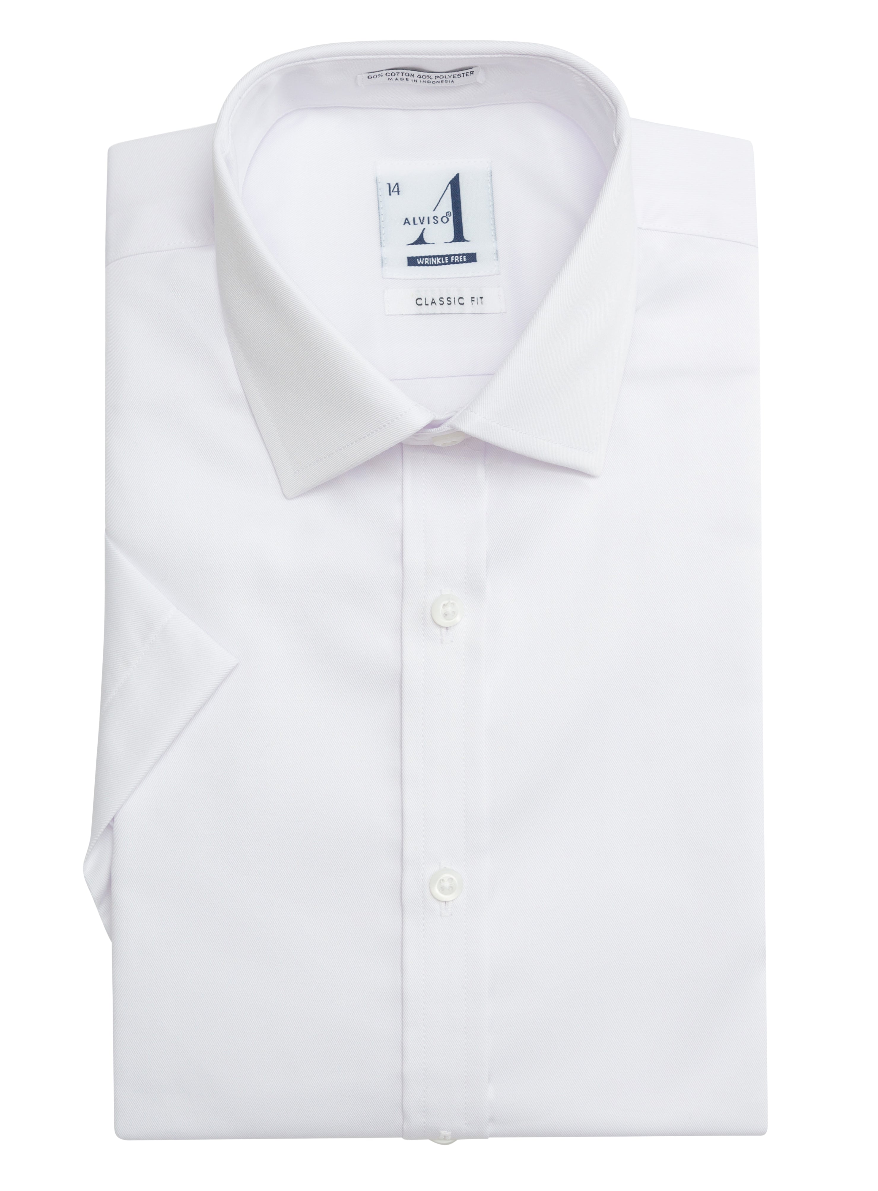 Poly Cotton Twill Regular Fit Short Sleeve Shirt